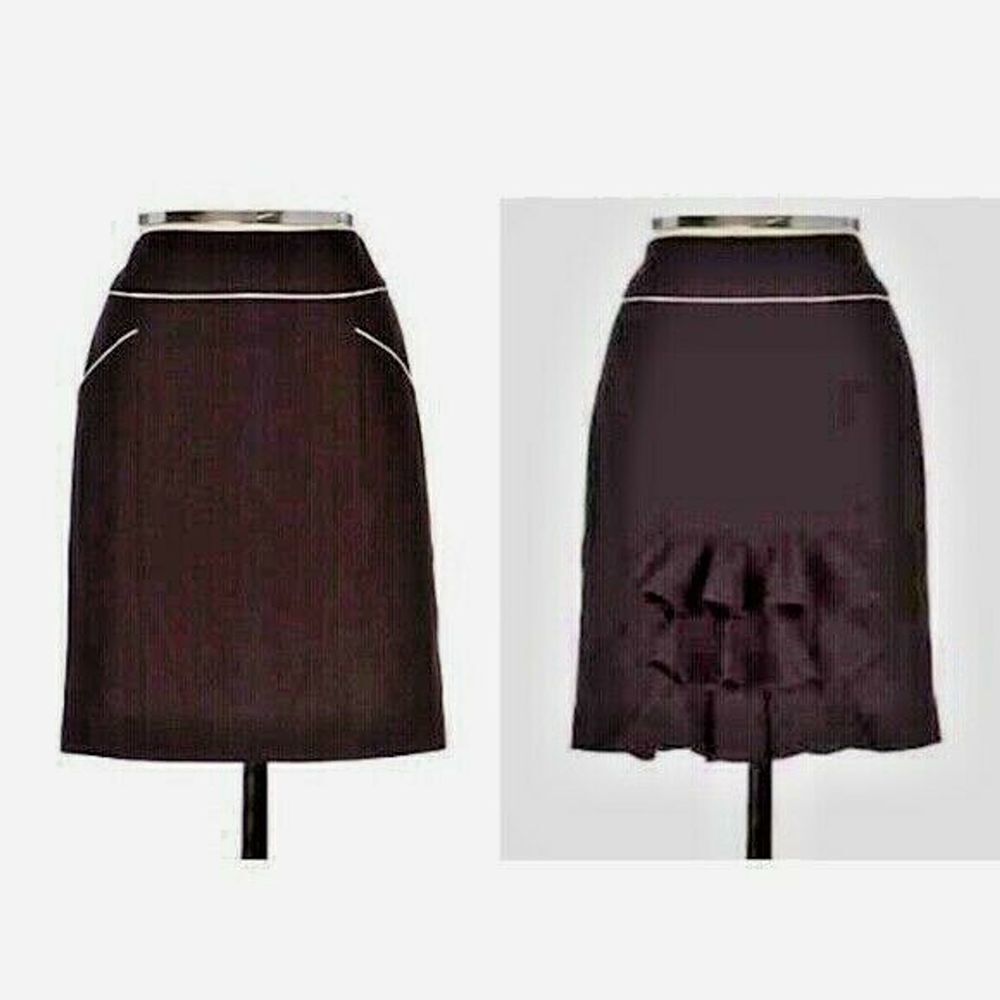 Anthropologie Floreat Size 0 Eureka Skirt 100% Cotton Black